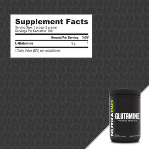 NutraBio Glutamine (500 grams)