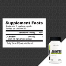 Load image into Gallery viewer, NutraBio L-Carnitine