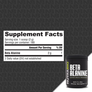 NutraBio Beta Alanine Powder