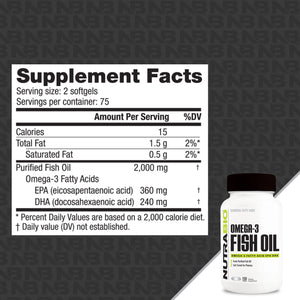 NutraBio Omega-3 Fish Oil
