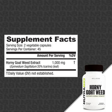 Load image into Gallery viewer, NutraBio Horny Goat Weed