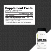 Load image into Gallery viewer, NutraBio Lions Mane