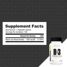 Load image into Gallery viewer, NutraBio Vitamin B-3